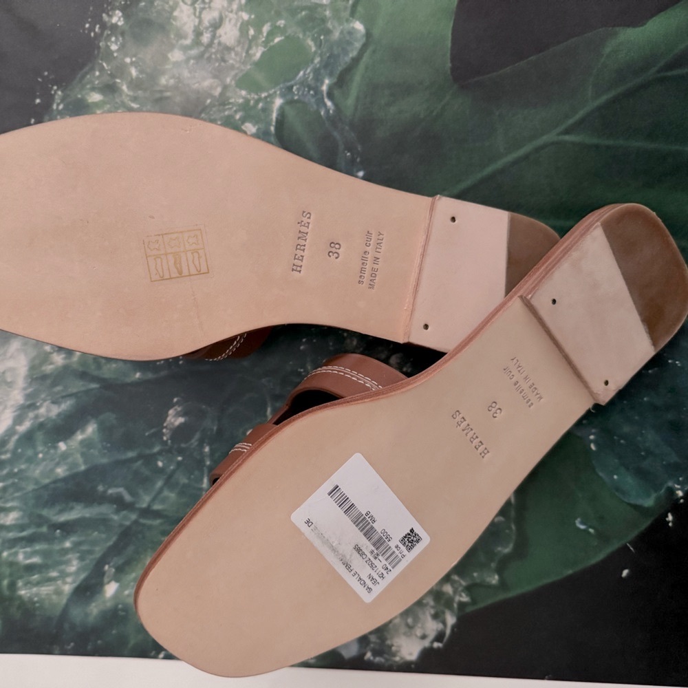 Brown Slide Sandals - Picture 3 of 6